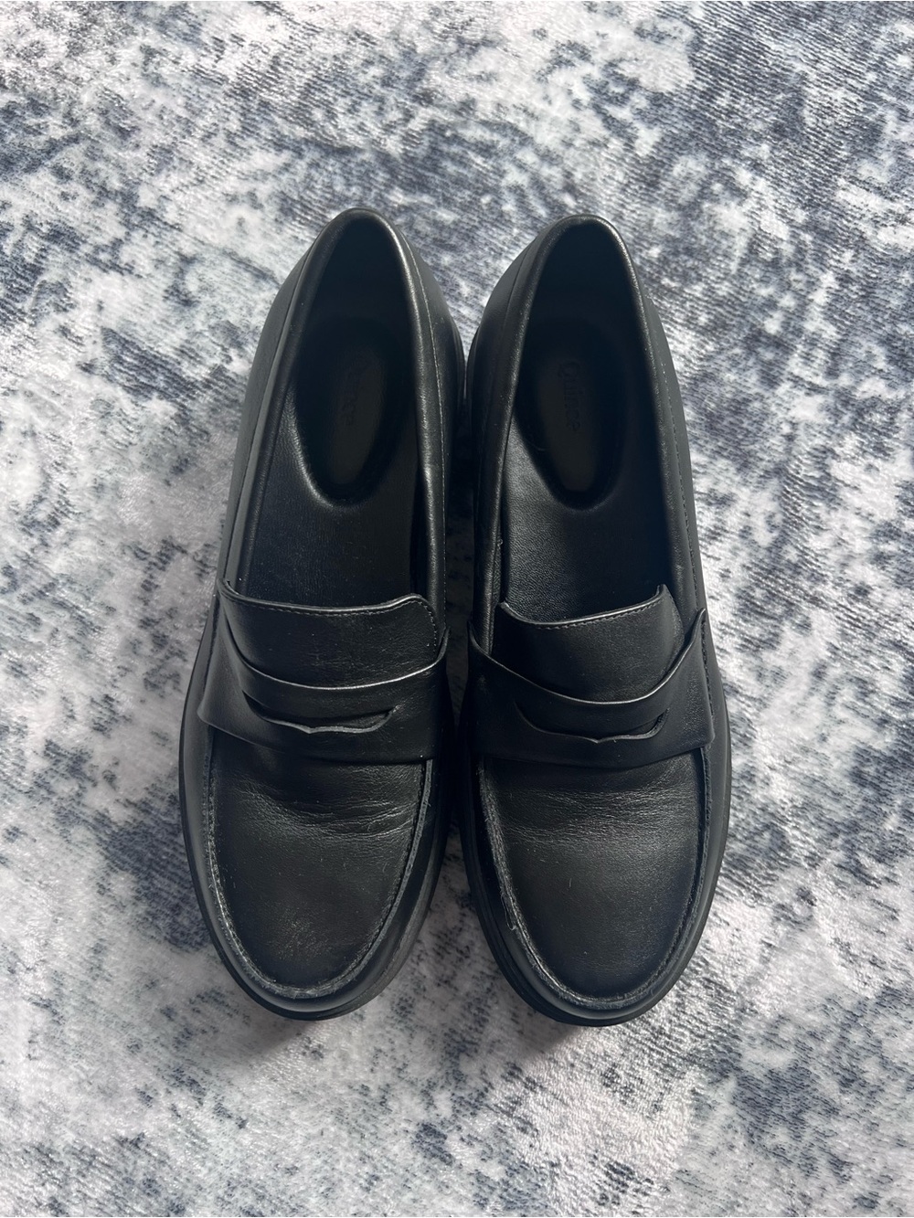 Quince Black Platform Penny Loafers Women Size 9 - Picture 12 of 14